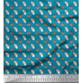thumbnail image 1 of Soimoi Blue polyester Crepe Fabric Tumble Stone Abstract Printed Fabric 1 Yard 52 Inch Wide, 1 of 5