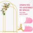 thumbnail image 4 of Binsuca Wedding Arch Backdrop Stand 7.2FT, 6.6FT, 6FT Set of 3 Gold Metal Arch Backdrop Stand for Wedding Ceremony Baby Shower Birthday Party Garden Floral Balloon Arch Decoration, 4 of 6