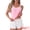 Pink, variant on DARING DIVA Women's 2-Piece Pajama Set Lace Tops Sleeveless Floral Shorts S Pink