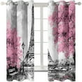 thumbnail image 2 of 2 Panels Romantic Paris Eiffel Tower Artist Photography Works Luxury Living Room Bedroom Decor Curtains 2 Panels, 2 of 7