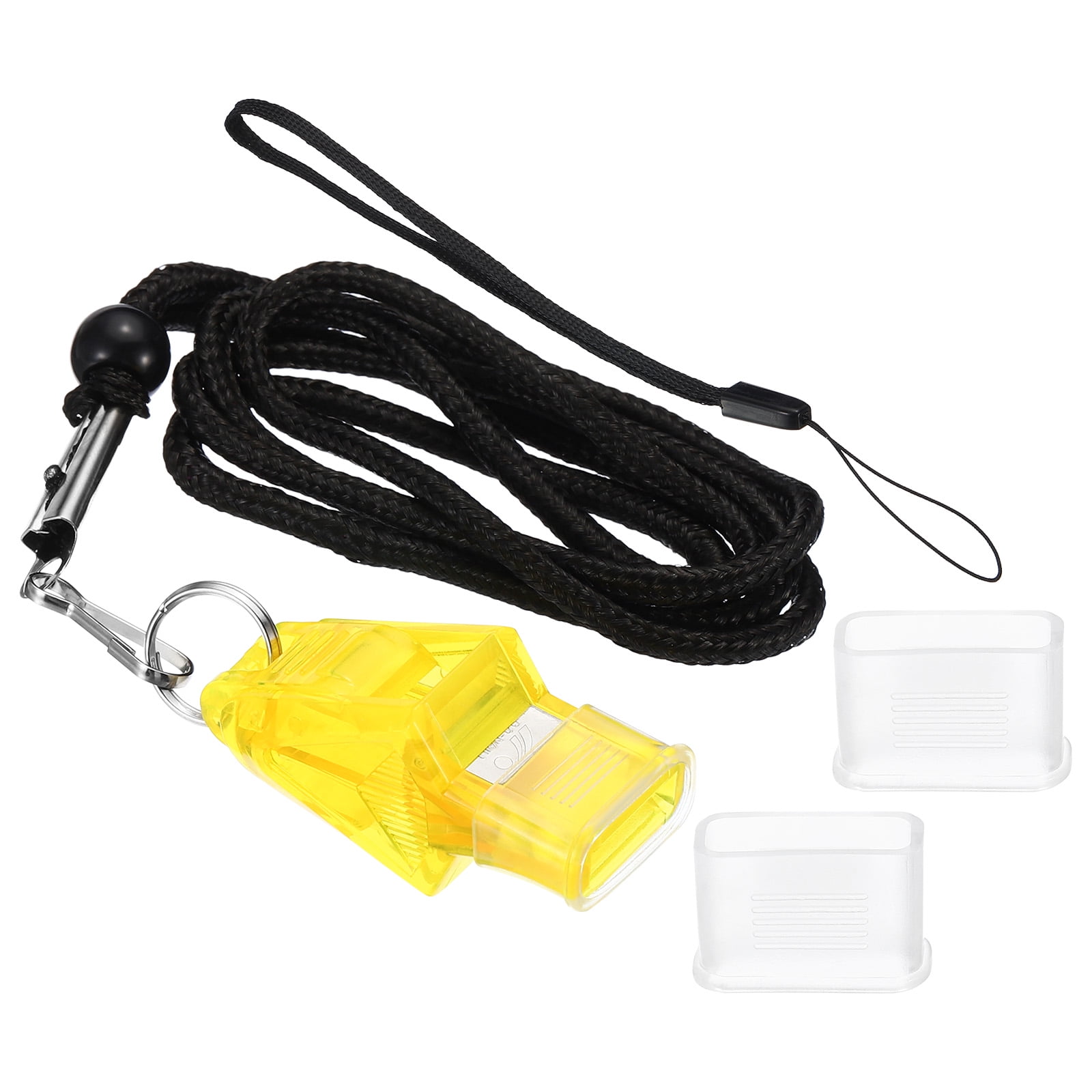 Uxcell Sports Whistle, Plastic Whistle with Lanyard and Mouth Grip