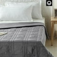 thumbnail image 5 of Posh Hasina 60"x80" Quilted Mink Velvet Weighted Blanket in Gray(25 lbs), 5 of 9