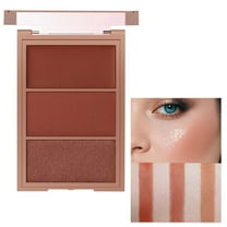 Kokovifyves Three Color Powder Blusher Face Repair High Disc Eye Multi-function Three in One Blush Disc