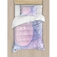 thumbnail image 3 of Psychedelic Duvet Cover Set Queen Size, Abstract Style Fractal Enigmatic Hole with Bizarre Ornamental Eternity Theme, Decorative 3 Piece Bedding Set with 2 Pillow Shams, Purple Pink, by Ambesonne, 3 of 3