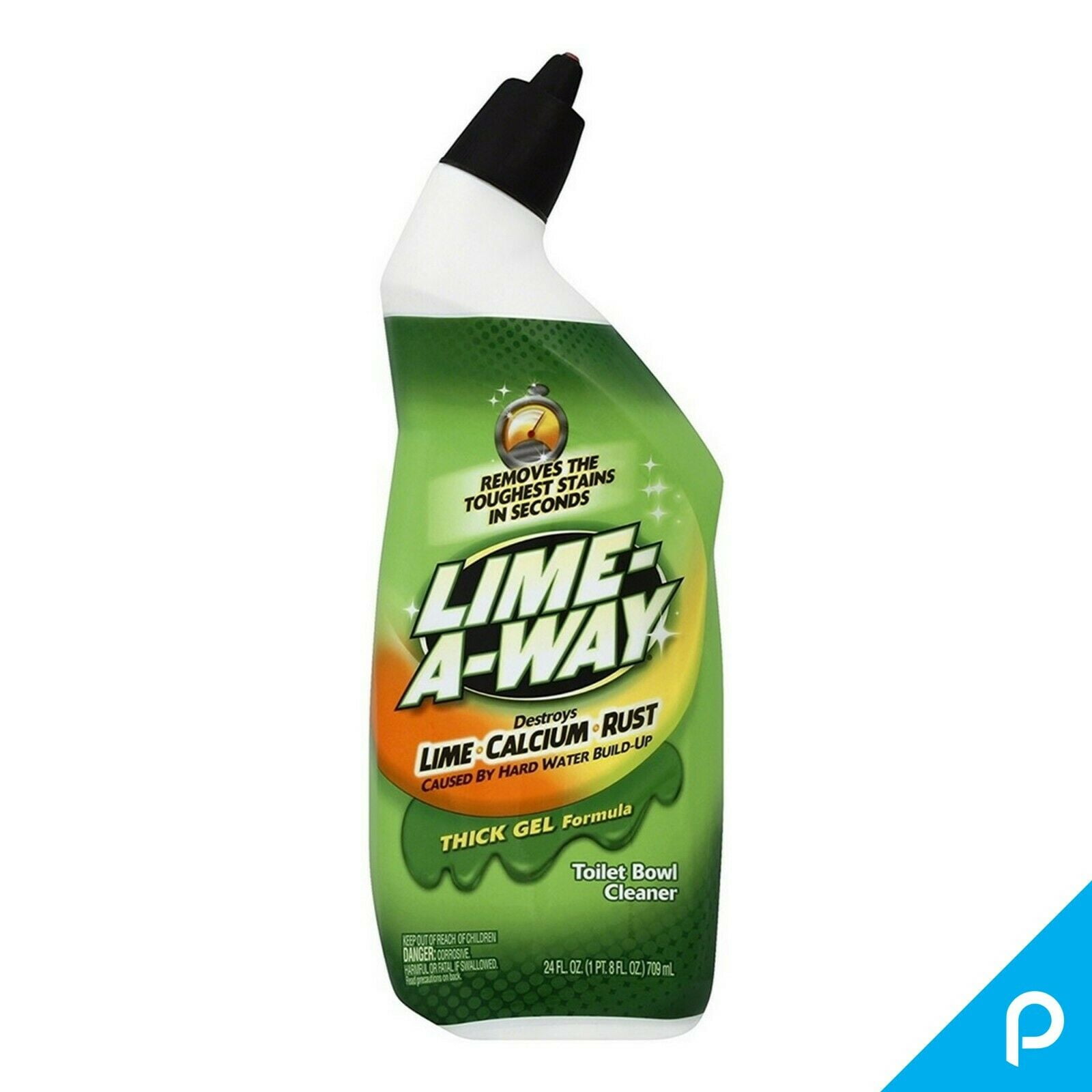 Lime-A-Way Liquid Toilet Bowl Cleaner, Removes Lime Calcium Rust 24 oz (Pack of 2)