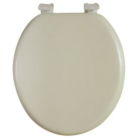 - Dream Bath Soft Cushioned Round Front Toilet Seat with non-slip seat and quick-attach easy install hardware, White