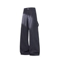 thumbnail image 2 of GUZOM Mens Navy Wide Leg Cargo Pants Casual Loose Fit, Big & Tall Relaxed Fit Streetwear Pants with Pockets, 100% Polyester Sizes M-5XL,Size L, 2 of 6