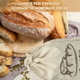 thumbnail image 4 of Uxcell 2 Pack Reusable Bread Bags, 17.7 x 11.8" Linen Bread Storage for Homemade Sourdough Beeswax Food Drawstring Closure, Brown Bread, 4 of 6