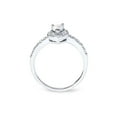 thumbnail image 2 of Bague Halo en Forme de Poire 1/2ct Opale & Diamant Or Blanc 14K, 2 of 3