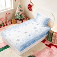 thumbnail image 5 of Manfei Snowman Twin Sheets Christmas Bedding 3-Piece (1 Flat Sheet, 1 Fitted Sheet and 1 Pillowcase), 5 of 6