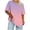 Pink Tops, variant on Htigea Plus Size T Shirts for Women Gradient Color Short Sleeve Crewneck Tee Casual Loose Fit Daily Pullover Tops Pink XL