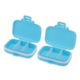 thumbnail image 2 of HILABEE 2 Pcs 3 Fentes Étui de Rangement Vide Petit avec Séparateur Bleu, 2 of 9