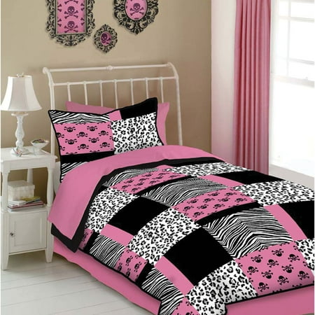 Veratex Pink Skulls Sheet Set Queen Pink
