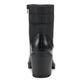 thumbnail image 3 of ALFANI Womens Black Puffer Lug Sole Padded Belcalise Almond Toe Block Heel Zip-Up Boots Shoes 8 M, 3 of 4