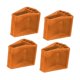 thumbnail image 5 of 4 piezas de cubiertas antideslizantes para pies de escalera, tapas para patas de escalera que reemplazan, la goma protege su Naranja, 5 of 9