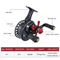 thumbnail image 5 of Fishing Reel Ice Fishing Trolling Fishing Reel Left Hand/Right Hand Metal High-Stem Raft Reel Carbon Texture, 5 of 5
