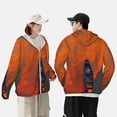thumbnail image 4 of Gaeub Orange Net Fishing Boat Men's and Women's UPF 50+ Long-Sleeved Sun Protection Clothing, Fishing Shirt Long Sleeve Zip-Medium, 4 of 7