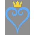 thumbnail image 2 of Women's Kingdom Hearts 1 Blue Heart  Racerback Tank Top Gray Heather Large, 2 of 4