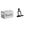 thumbnail image 1 of Organizador Remoto De Madera Retro Y Escultura De Pensador Abstracto, Soporte Decorativo De Mesa Para Mesita De Noche, Sofá, Oficina, Armario, Dormitorio, Estantería., 1 of 8