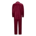 thumbnail image 3 of SnZhen Christmas Family Pajamas Set Men's Style Silk-like Christmas Solid Color Tops & Pants Lovers Loungewear Winter Nightwear L, 3 of 4
