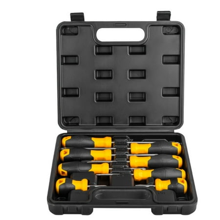 

Oaktree---Screwdriver Set 8 PCS Professional Cushion Grip 4 Phillips and 4 Flat Head Tips Screwdrivers with Case Non-Slip for Repair Home Improvement Craft