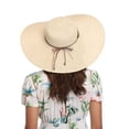 thumbnail image 4 of Kabuer Womens Straw Hat Womens Wide Brim Summer Straw Hat Foldable Roll up Floppy Beach Hats for Women Beige, 4 of 7