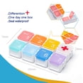 thumbnail image 5 of Caja de medicamentos portátil de 8 paquetes, caja de almacenamiento de pastillas, dispensador de medicamentos, 5 of 5