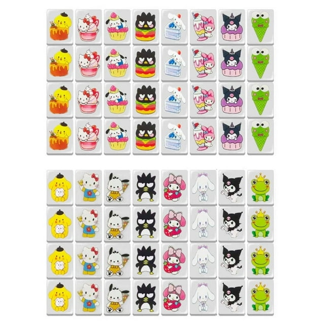 HLONK Mahjong Tile Set 24mm Mahjong Game Mahjong Game Set Innovative Rules Simple to Play Mahjong Set Style2