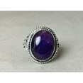 thumbnail image 2 of Heaven Crafts Amethyst Ring 925 Sterling Silver Oval Gemstone February Birthstone Statement Ring Gift For Her, 2 of 5