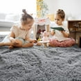 thumbnail image 2 of Arogan Super Soft Fluffy Area Rug For Living Room, Shaggy Carpet For Bedroom Nursery Room, 4'x5.3',Gray, 2 of 7