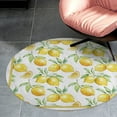 thumbnail image 4 of Watercolor Yellow Fruit Lemon Round Carpet Circle Rug Outdoor Patio Area Rug Washable Large Area Rugs Hallway Room Decor Fitness Mats, 4 of 8
