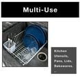 thumbnail image 6 of Smart Design Dish Drainer Rack - Small - In Sink or Counter Drying - Steel Metal Wire - Cutlery, Plates, Dishes, Cups, Silverware Organization - Kitchen (White - 14 x 5.5 Inch), 6 of 6