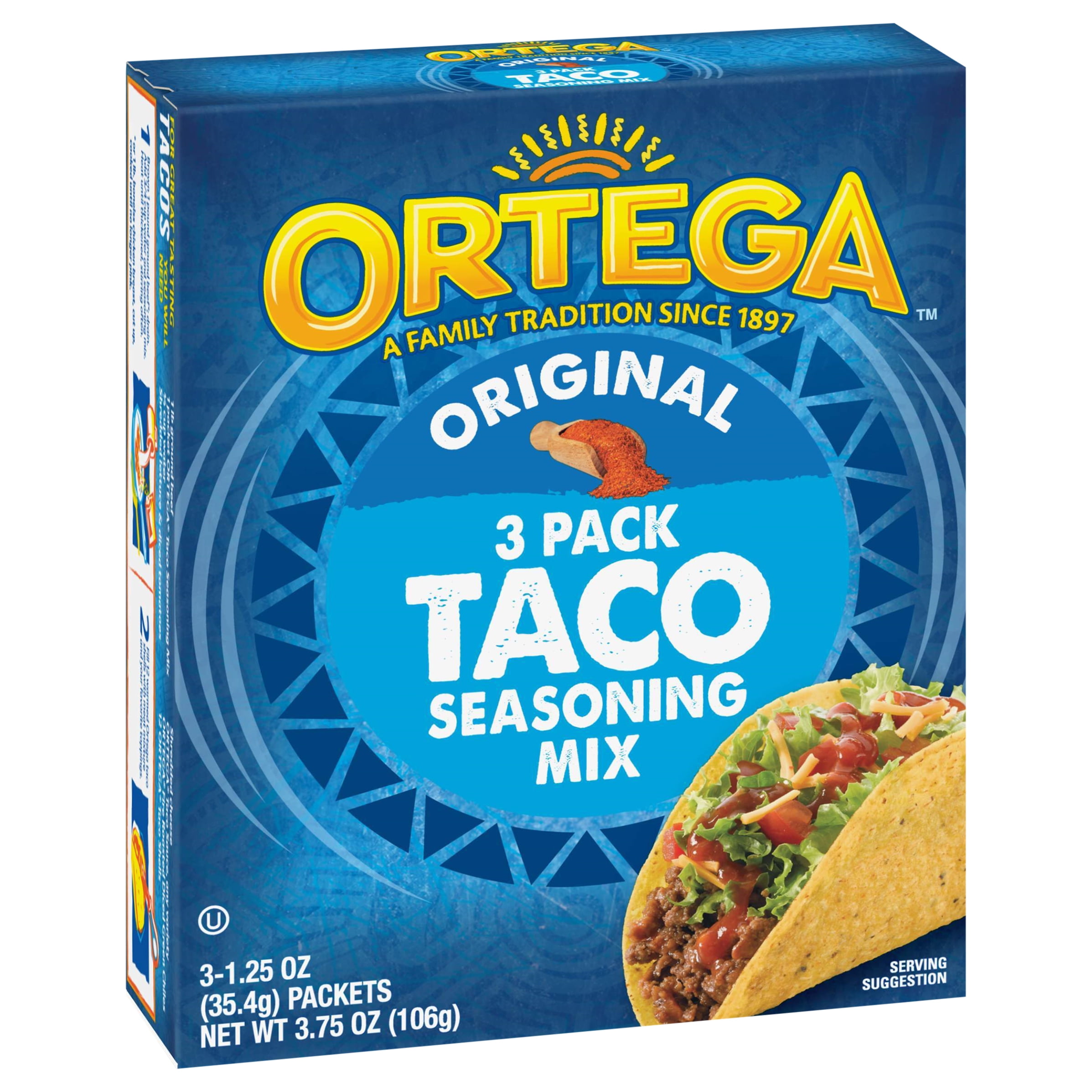 40% Less Sodium Taco Seasoning Mix - Ortega®