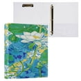 thumbnail image 3 of 3 Ring Binder 1.5 inch Round Rings with Interior Pockets Binders Organizer Office School 2Pack Beautiful Lotus Flowers, 3 of 10