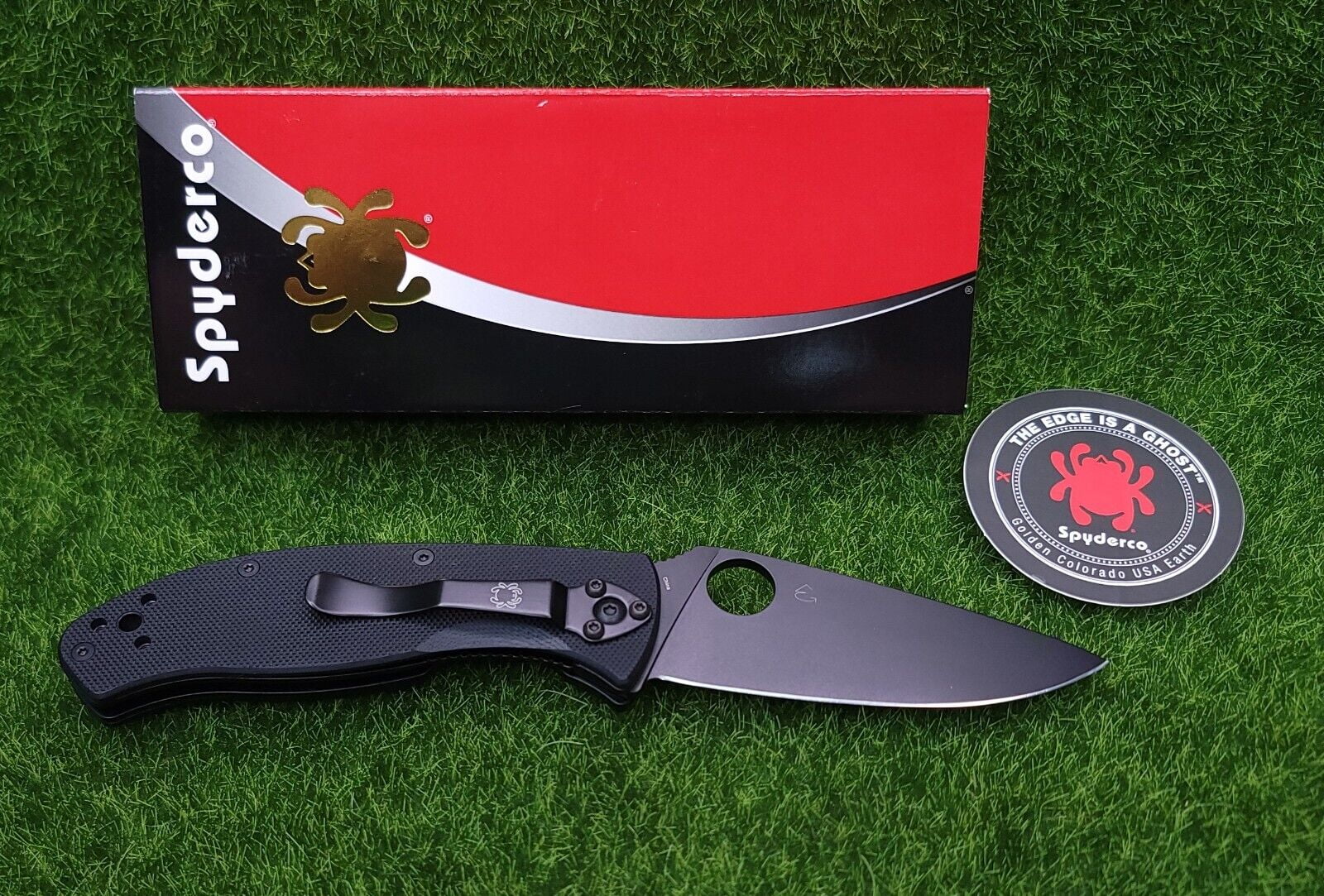 Spyderco Tenacious G-10 Pocket Folding Knife 3.4" Plain Black Blade - C122GBBKP