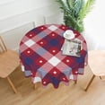 thumbnail image 2 of Round Tablecloth 60 Inch Patriotic Table Clothes 4th of July Tablecloths Memorial Day Circle Table Cover for Picnic Party Dining Room Home Indoor Outdoor Decor, 2 of 6