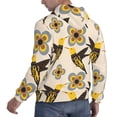 thumbnail image 6 of Sigee Yellow Flowers Hummingbird for Men's Pullover Hoodie Sweatshirts Adult Casual Long Sleeve Sweatshirts ,Sizes S-4XL-Medium, 6 of 7