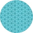 thumbnail image 1 of Ahgly Company Machine Washable Indoor Round Transitional Dark Turquoise Green Area Rugs, 8' Round, 1 of 7