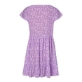 thumbnail image 4 of Robe d'Été pour Femmes Aguichant Mode Femmes Été Boutonnée Décontractée Imprimée Robe à Col en V Manches Courtes Robe Mini Courte Robe d'Été Courte pour Femmes Robe d'Été Décontractée pour Femmes, 4 of 7