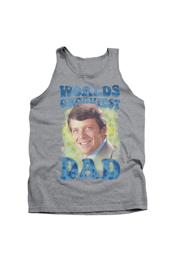 Brady Bunch Worlds Grooviest Adult Tank Top Athletic Heather