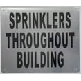 thumbnail image 1 of SPRINKLERS THROUGHOUT BUILDING SIGN (BRUSH ALUMINIUM, 10x12 )-The Mont argent line., 1 of 2