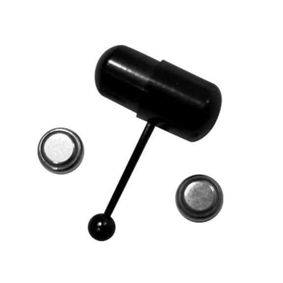 Lix Hematite Anodized Vibrating Tongue Ring