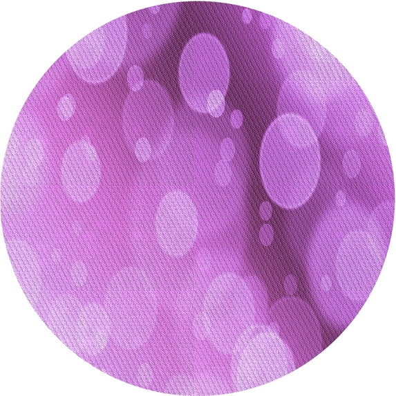 Ahgly Company Machine Washable Indoor Round Transitional Violet Purple Area Rugs, 7' Round