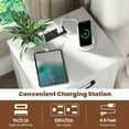 thumbnail image 2 of Nightstand, Farmhouse End Table with Charging Station, 3 Drawers Storage for Bedroom, 2 of 10