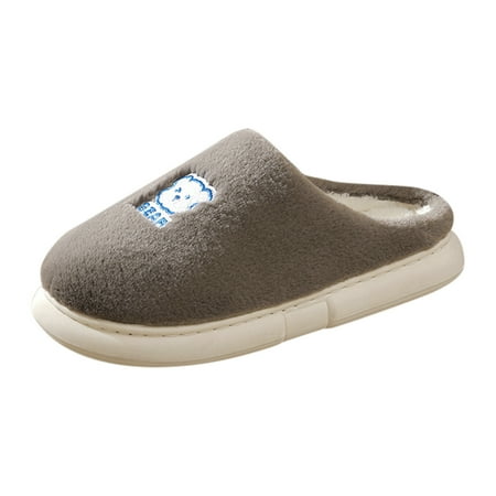 

NECHOLOGY Bathroom Slippers Men Men Home Warm Cotton Slippers Winter Home Cotton Slippers Warm Slippers Men Size 11 Shoes Coffee 10.5