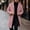 #330-Pink, variant on Men Casual Winter Solid Button Front Hooded Wool‑Blend Long Overcoat Outer Jacket With Side Pockets Red M Gift