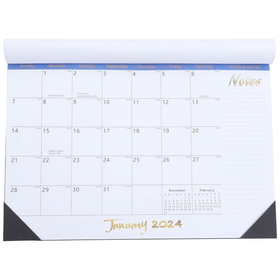 Large Wall Calendar 2024 - Hanging English Calendar with Funny Designs for Office, Home, School Use