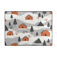 thumbnail image 5 of Yayeee Area Rugs for Living Room 5.2'x4' Non Slip Washable Bedroom Floor Carpet, Orange Cartoon Houses, 5 of 5
