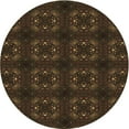 thumbnail image 1 of Ahgly Company Machine Washable Indoor Round Transitional Red Brown Area Rugs, 3' Round, 1 of 7