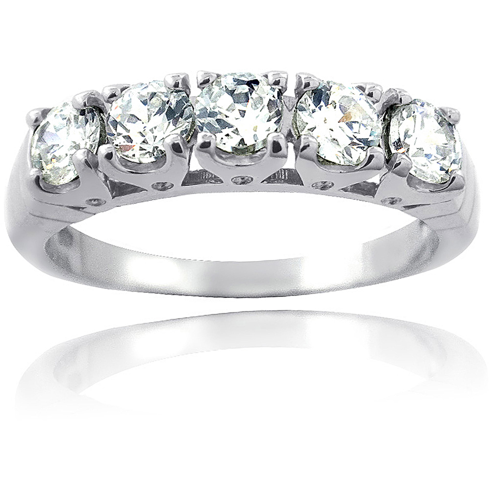 Zirconia Ice Swarovski Zirconia Sterling Silver Ring Band